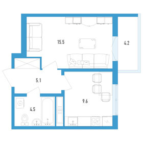 32,7 м², 1-комнатная квартира 5 900 000 ₽ - изображение 50
