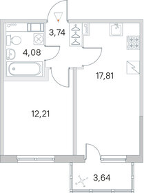 Квартира 38,9 м², 1-комнатная - изображение 1