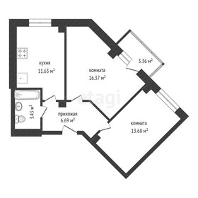 Квартира 52,8 м², 2-комнатная - изображение 1