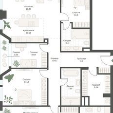 Квартира 155,7 м², 4-комнатная - изображение 2