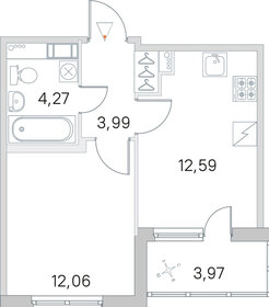 Квартира 34,9 м², 1-комнатная - изображение 1