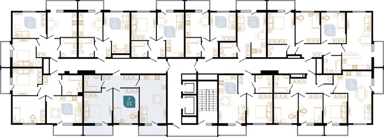 52,5 м², 2-комнатная квартира 10 815 190 ₽ - изображение 24