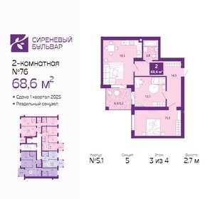 74,8 м², 2-комнатная квартира 8 452 400 ₽ - изображение 18