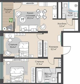 98,4 м², 2-комнатная квартира 19 345 000 ₽ - изображение 103