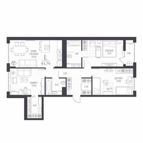 Квартира 93,8 м², 3-комнатная - изображение 1