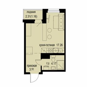 Квартира 26,5 м², студия - изображение 1