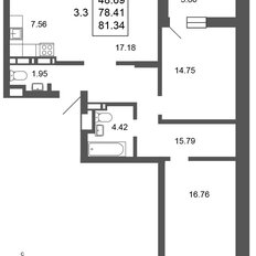 Квартира 81 м², 3-комнатная - изображение 2