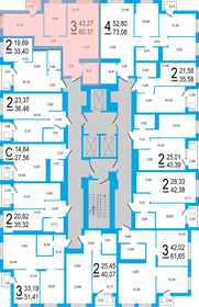 57,3 м², 3-комнатная квартира 6 890 000 ₽ - изображение 106