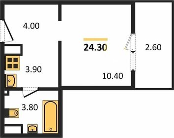 Квартира 24,3 м², студия - изображение 3