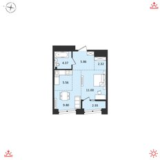 Квартира 40,4 м², 2-комнатная - изображение 3