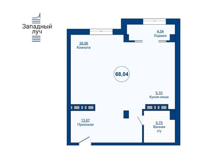 69,6 м², 2-комнатная квартира 12 938 160 ₽ - изображение 1