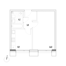 33,3 м², 1-комнатные апартаменты 6 193 800 ₽ - изображение 31