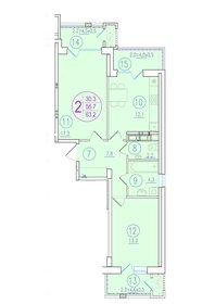 52,5 м², 2-комнатная квартира 10 815 190 ₽ - изображение 25