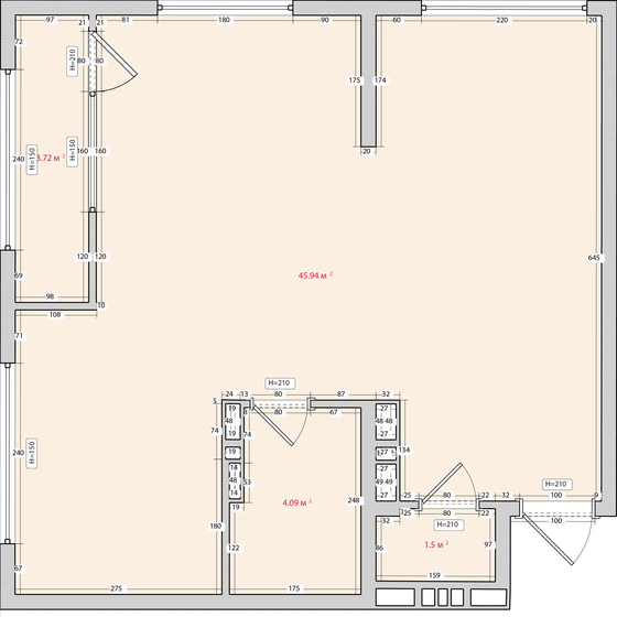 54,3 м², 2-комнатная квартира 7 417 380 ₽ - изображение 1