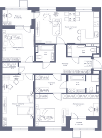 121,1 м², 4-комнатная квартира 22 401 650 ₽ - изображение 100