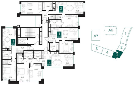 84,8 м², 2-комнатная квартира 11 703 780 ₽ - изображение 25