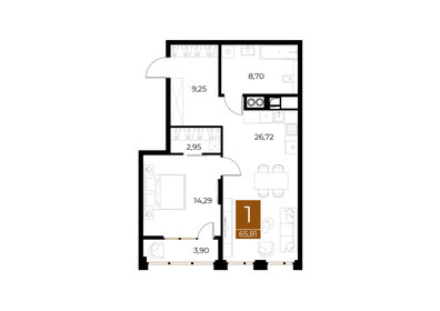 52 м², 1-комнатная квартира 13 091 400 ₽ - изображение 38