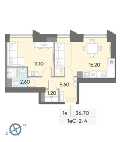 46,6 м², 2-комнатная квартира 11 100 000 ₽ - изображение 122