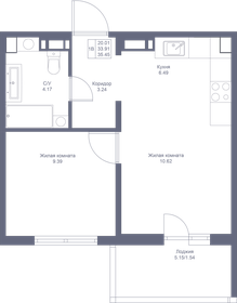 35,1 м², 1-комнатная квартира 4 960 000 ₽ - изображение 63