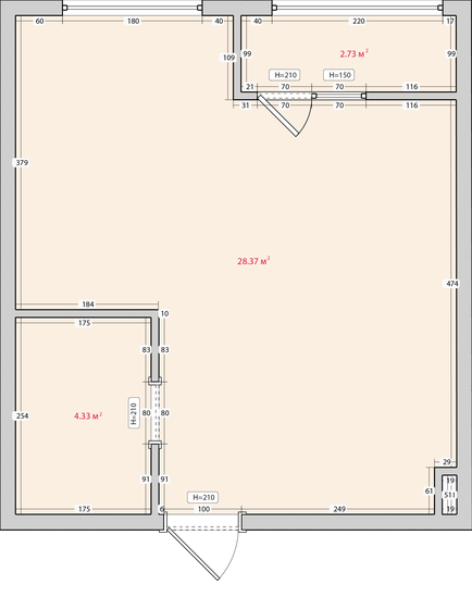 35,1 м², 1-комнатная квартира 6 093 360 ₽ - изображение 1