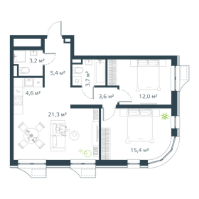 80 м², 3-комнатная квартира 15 499 000 ₽ - изображение 71