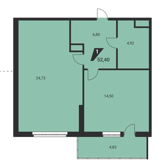 59,4 м², 3-комнатная квартира 6 450 000 ₽ - изображение 113