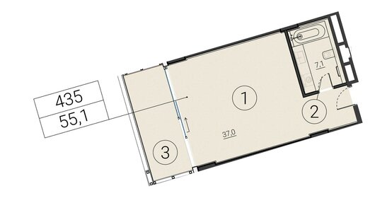 54,6 м², 1-комнатные апартаменты 98 280 000 ₽ - изображение 29