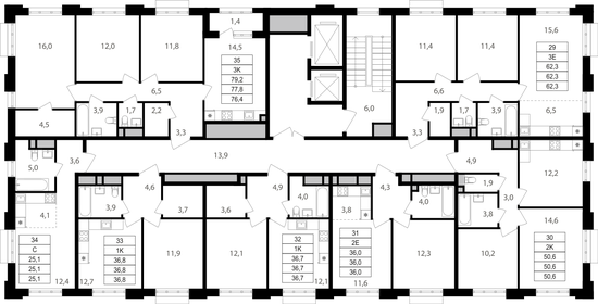 13,3 м², апартаменты-студия 5 272 500 ₽ - изображение 124