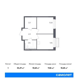 45 м², 1-комнатная квартира 5 600 000 ₽ - изображение 42