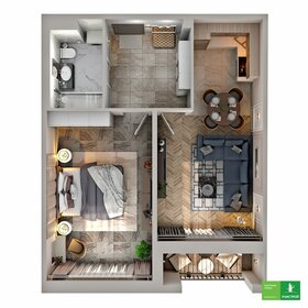 Квартира 54,1 м², 1-комнатная - изображение 1