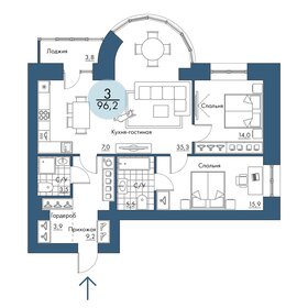 60 м², 3-комнатная квартира 8 400 000 ₽ - изображение 47