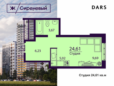 24,6 м², 1-комнатная квартира 2 461 000 ₽ - изображение 31