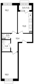 60,7 м², 2-комнатная квартира 22 500 000 ₽ - изображение 76