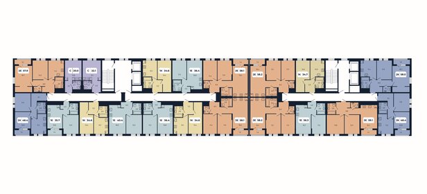 58,2 м², 2-комнатная квартира 6 925 800 ₽ - изображение 33