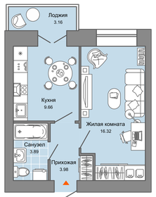 35,5 м², 1-комнатная квартира 3 290 000 ₽ - изображение 29