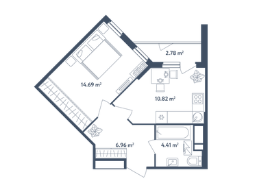 Квартира 38,3 м², 1-комнатная - изображение 1