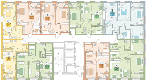 80 м², 2-комнатные апартаменты 12 000 000 ₽ - изображение 100