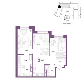 76 м², 3-комнатная квартира 7 480 000 ₽ - изображение 49
