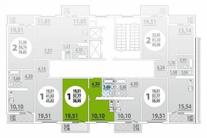 40 м², 1-комнатная квартира 3 310 000 ₽ - изображение 102