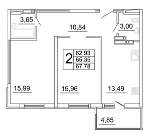 70 м², 2-комнатная квартира 22 000 100 ₽ - изображение 73