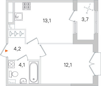 36,3 м², 1-комнатная квартира 7 400 000 ₽ - изображение 79