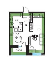 40,3 м², 2-комнатная квартира 5 900 000 ₽ - изображение 31