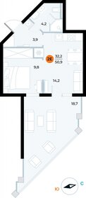 53,6 м², 1-комнатные апартаменты 14 807 816 ₽ - изображение 10