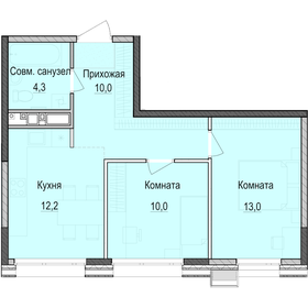 45 м², 2-комнатная квартира 7 300 000 ₽ - изображение 79