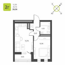 39 м², 1-комнатная квартира 4 900 000 ₽ - изображение 63