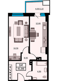 43 м², 1-комнатная квартира 5 600 000 ₽ - изображение 28