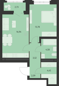 Квартира 46,7 м², 1-комнатная - изображение 1