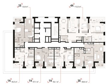 54,4 м², 2-комнатная квартира 16 316 000 ₽ - изображение 19