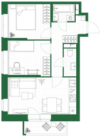 Квартира 48,6 м², 2-комнатная - изображение 3