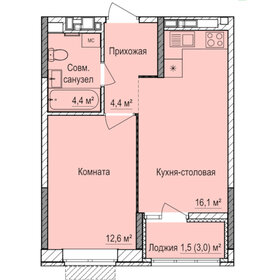 50,6 м², 1-комнатная квартира 4 000 000 ₽ - изображение 52